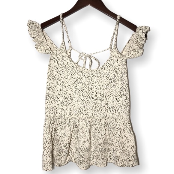 O’Neill Polka Dot Cold Shoulder Blouse - Picture 2 of 10